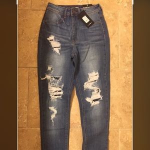 Fashion Nova distressed skinny jeans